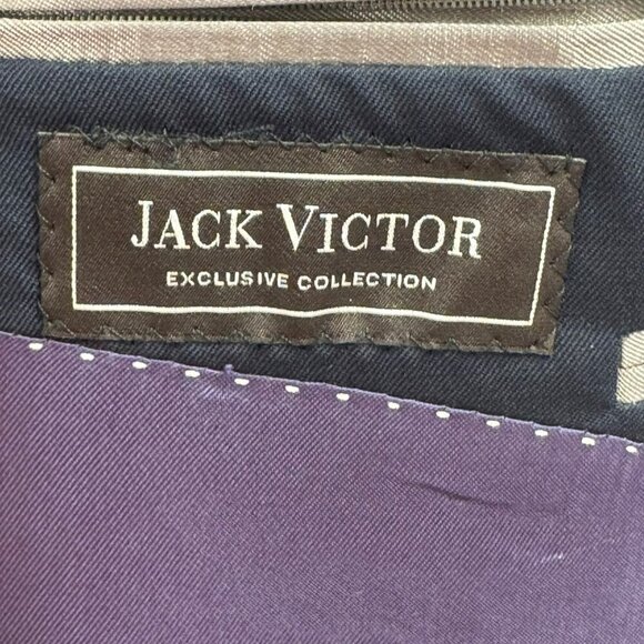 Jack Victor 3Sixty5 Black Two Piece Suit Mens Size 44L Union Made In Canada - Picture 3 of 16
